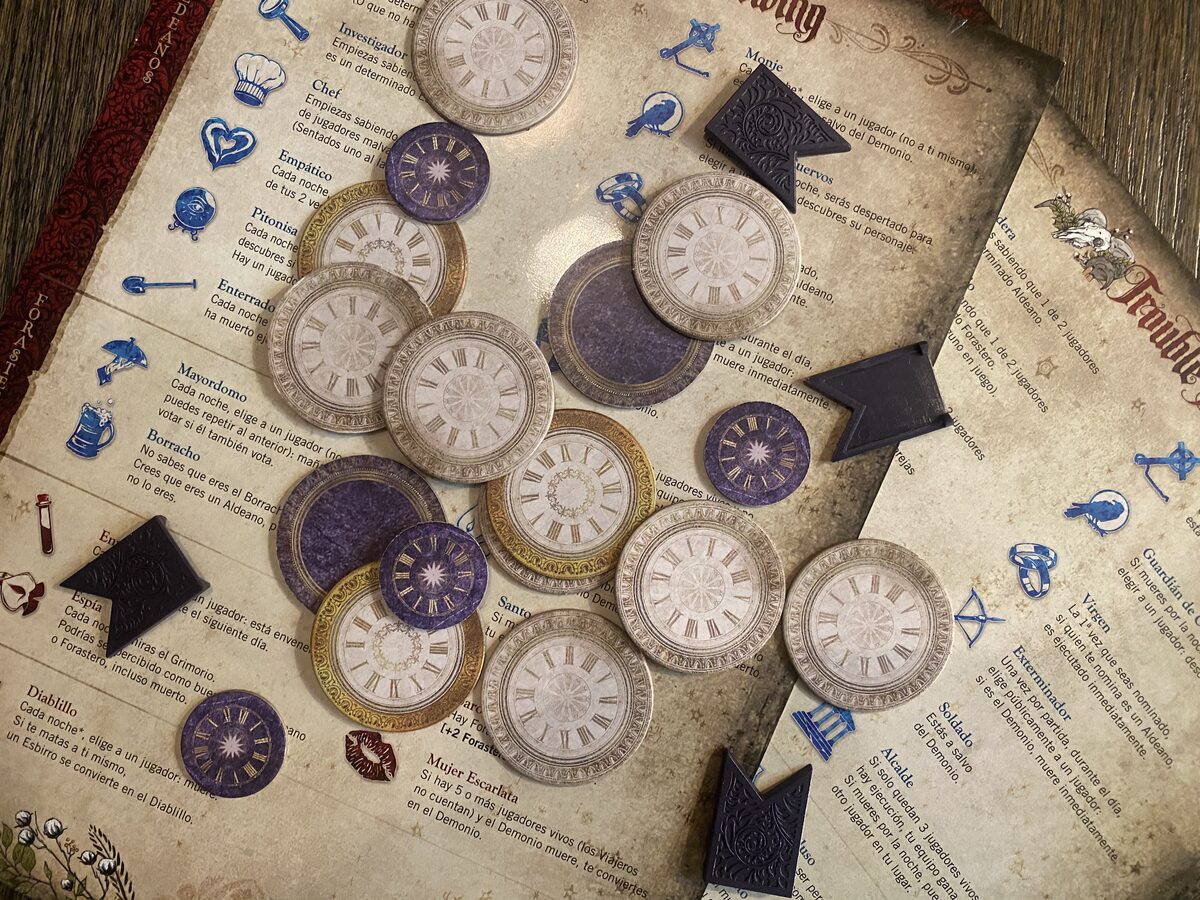 Fichas del juego Blood on the Clocktower